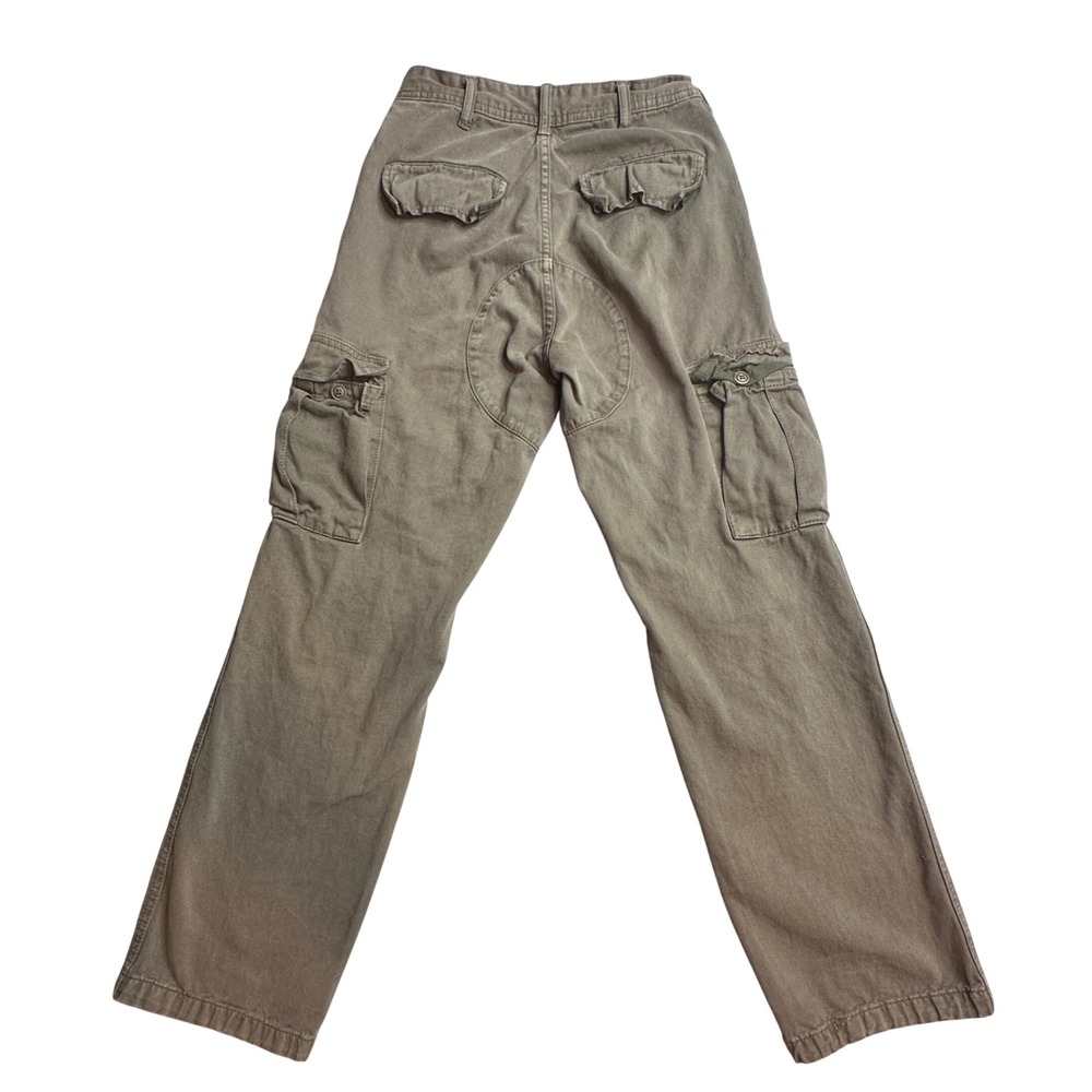 J. Galt Brandy Melville Pants Womens Small Green Cargo High Rise Straight Leg‎